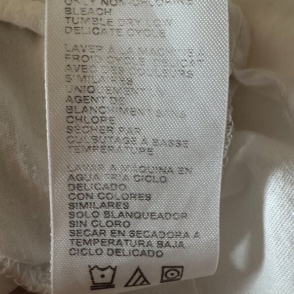 James Perse men's white preppy 100% cotton, short sleeve polo shirt size 3/L - Picture 9 of 10